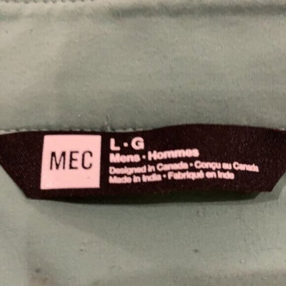 MEC Green Sun Dodger Long Sleeve Hiking Shirt Large - Picture 10 of 11
